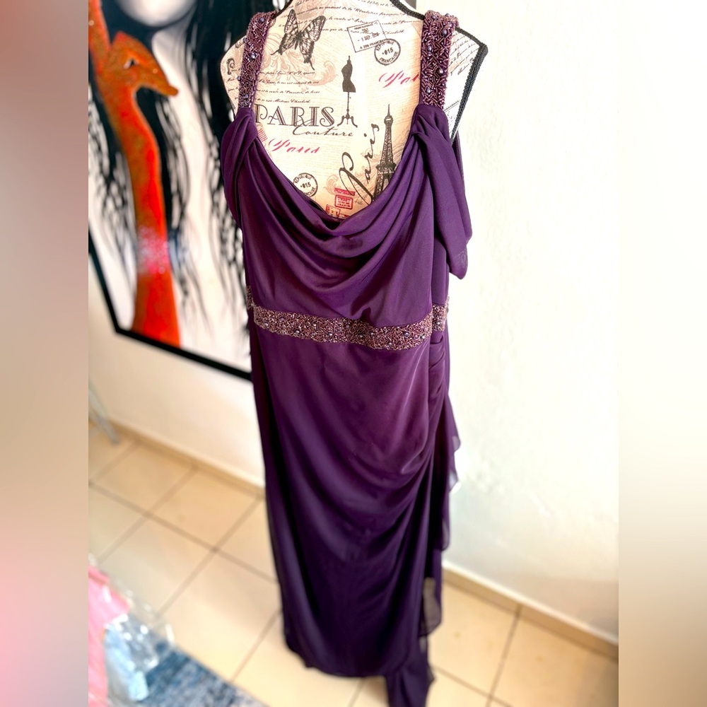 Elegant Purple Evening Gown